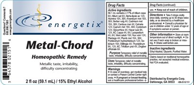 2oz Bottle Label (Metal Chord 2 Oz. Bottle Labe)